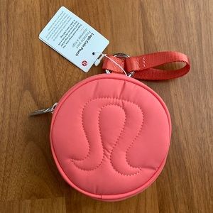 ❤️ Lululemon Logo Coin Pouch Raspberry Cream NWT